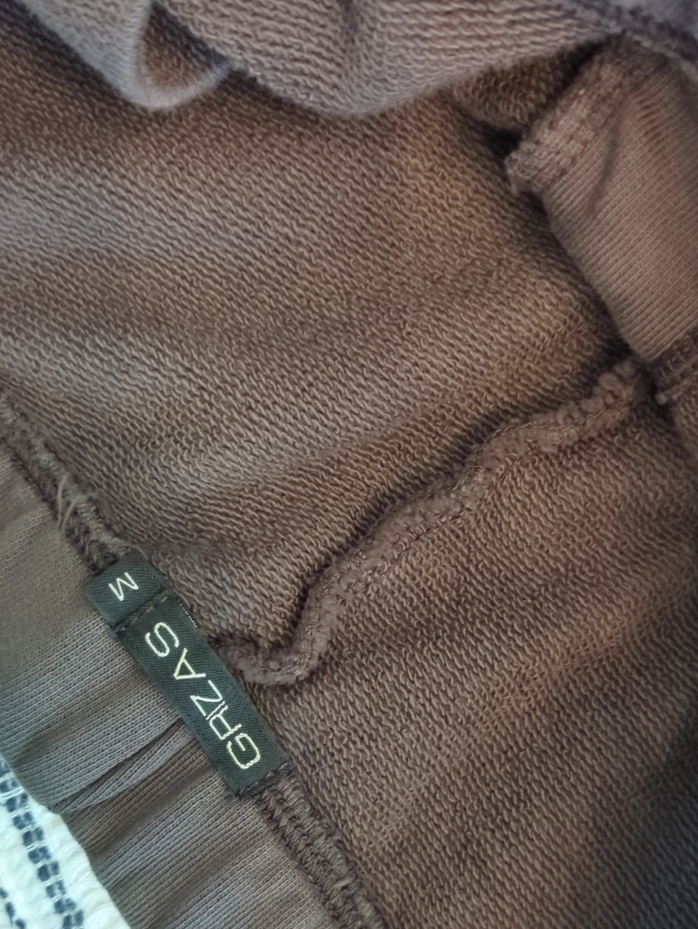 Grizas Olive Brown Knit Wide-Leg Ankle Boho Pants Sz M Streetwear Casual Comfy - Picture 4 of 5